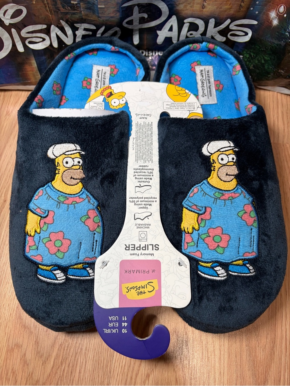 The Simpsons Homer Simpson Muumuu Memory Foam Slippers Size 11 *Primark* New